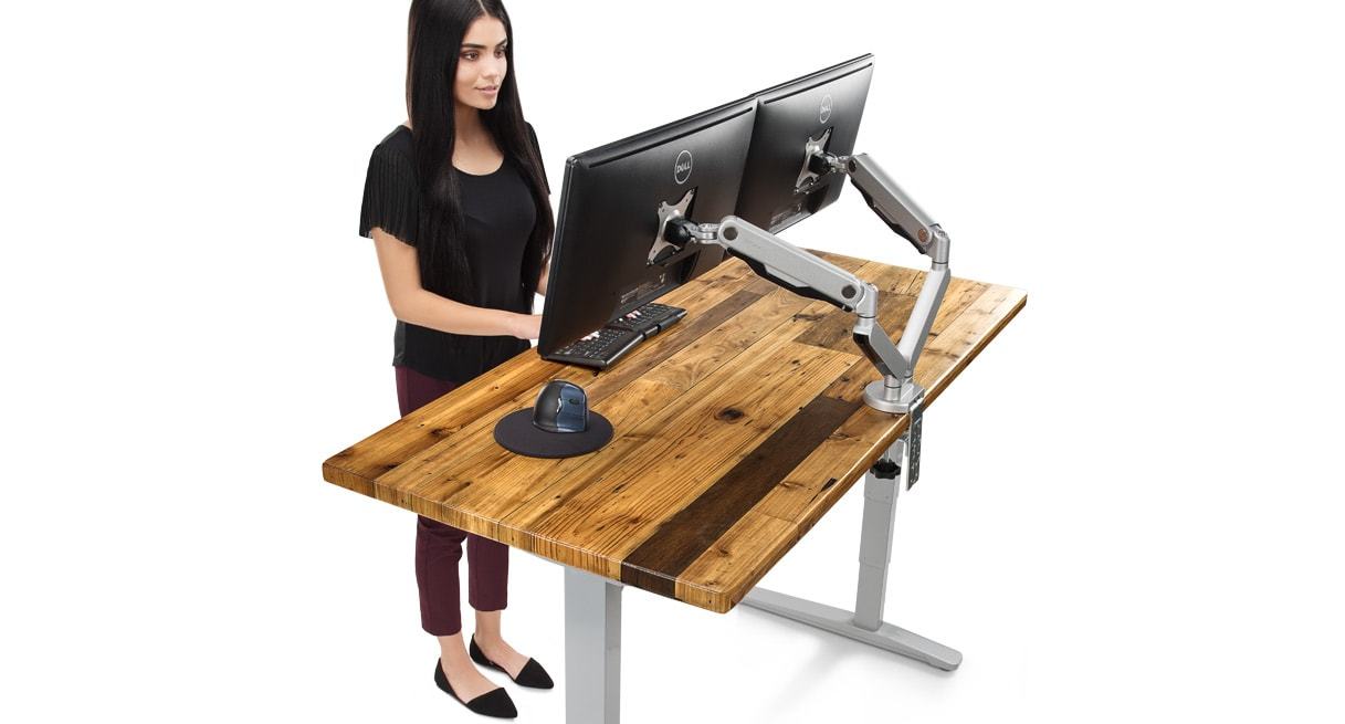 Uplift Reclaimed Wood Standing Desk - Review by WFHWorld