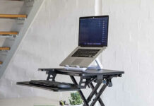 Standing Desk Converters for Tall People (2026): Risers That Reach Flexispot M7B standing desk converter