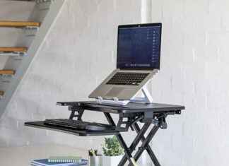 Top 5 Standing Desk Converters for Tall People Flexispot M7B standing desk converter