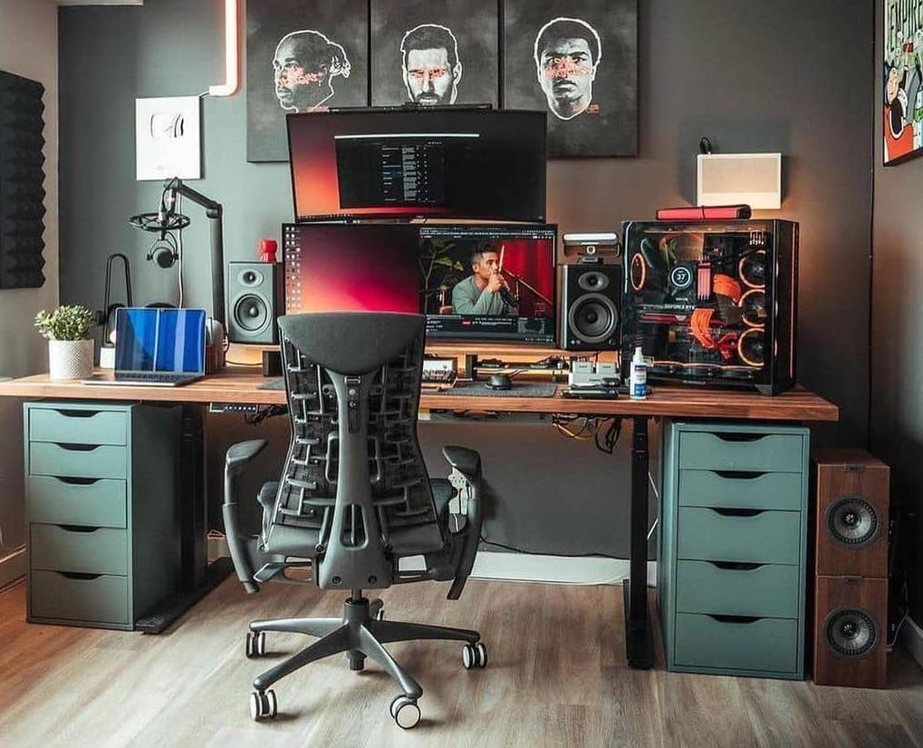 cabinet with standing desk