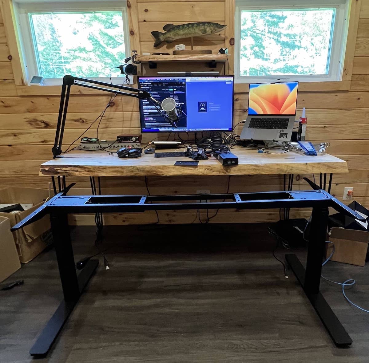 standing desk with frame idea