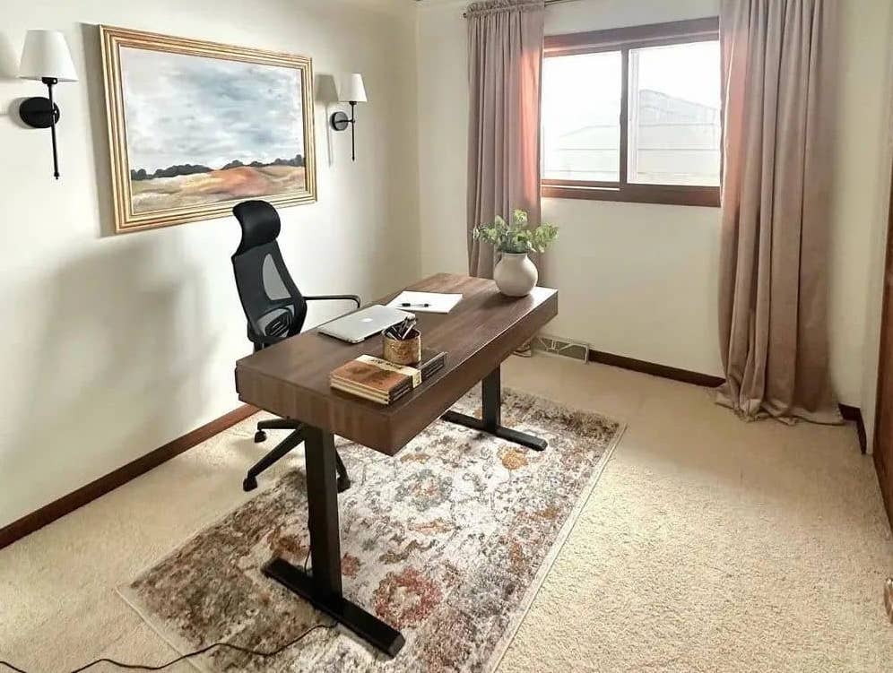 standing desk with storage
